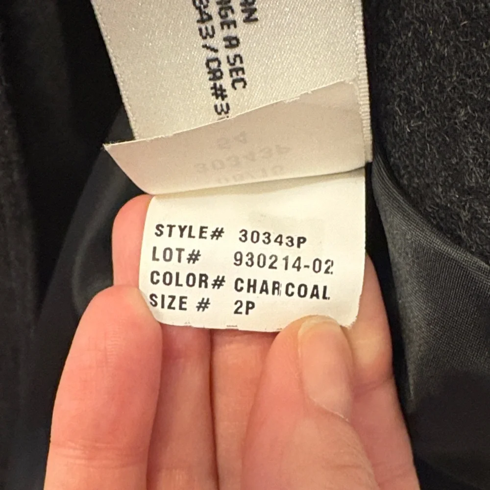DKNY Double Breasted Long Wool Blend Coat - Picture 9 of 13